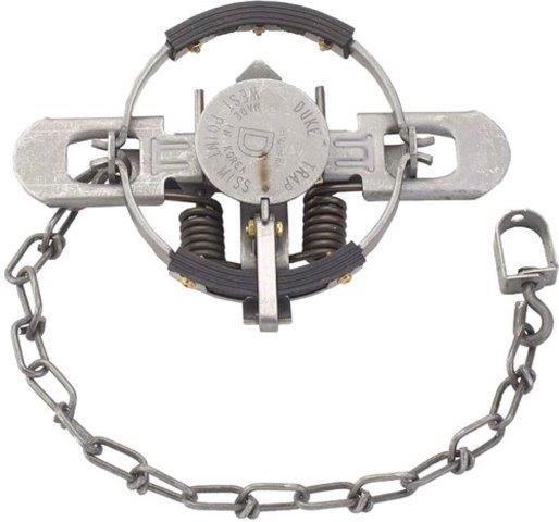 Duke # 1 1/2 Coil Spring Padded Rubber Jaw Trap